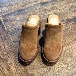 Dolce Vita Tan Suede Slip-On Mules